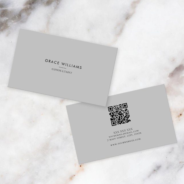 Minimalist QR Code Professional Business Card (Creator Uploaded)