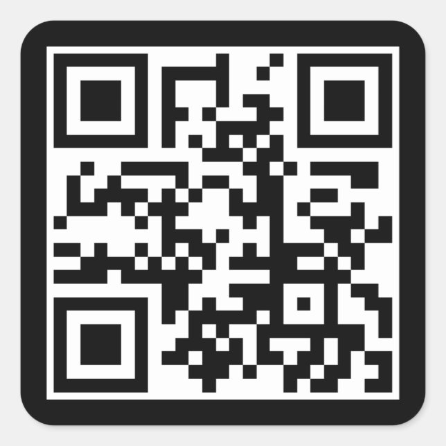Minimalist QR Code Professional Business Company Square Sticker (Front)