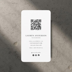 Minimalist QR Code Professional Networking    Business Card