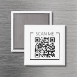 Minimalist QR Code Scan Me Business Magnet<br><div class="desc">Turn any surface into a smart marketing tool with this minimalist QR code business magnet featuring a bold “Scan Me” design. Perfect for vehicles,  refrigerators,  metal displays,  or office spaces—this sleek magnet lets customers instantly scan and connect with your website,  contact info,  or social profiles. Simple,  effective,  and brand-forward.</div>
