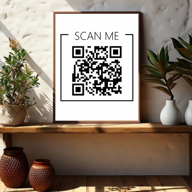 Minimalist QR Code Scan Me Business Poster (Creator Uploaded)