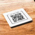 Minimalist QR Code Scan Me Business Square Paper Coaster<br><div class="desc">Make every sip a brand moment with these clean and modern square paper coasters featuring your custom “Scan Me” QR code. Ideal for business events, cafés, pop-ups, or promotional mailers, they combine function with smart marketing. Guests can easily scan the code to visit your website, view your menu, or claim...</div>
