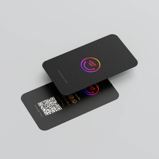 Minimalist Qr Code Social Professional Business Card (Creator Uploaded)