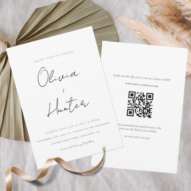 Minimalist QR Code Wedding Invitation (Creator Uploaded)