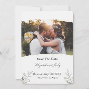 Minimalist QR code wedding Save The Date
