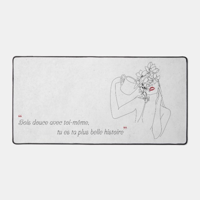 Minimalist Quotation Desktop Carpet Desk Mat (Front)