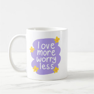Minimalist Quote Playful White Letter Bold Purple Coffee Mug
