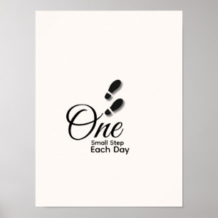 Minimalist Quote Poster – “One Small Step Each Day