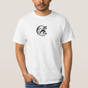 Minimalist Racoon T-Shirt – Black and White Anima