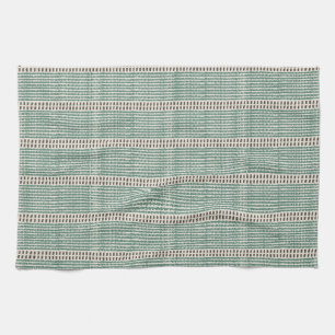 Minimalist raffia mesh lines strokes dashed muted tea towel