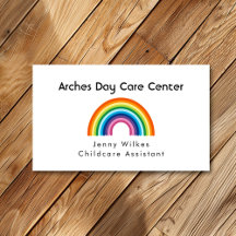 Minimalist Rainbow Daycare Centre Babysitting
