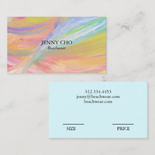 Minimalist Rainbow Painting Textured Colourful Chi Business Card
