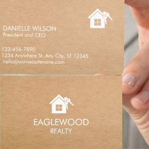 Minimalist Real Estate Kraft Business Card