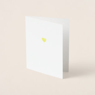 Minimalist Real Gold Foil Heart Love Greeting Card