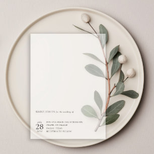 Minimalist Real Vellum Overlay Black Wedding Invitations