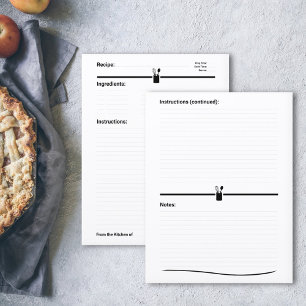 Minimalist Recipe Cookbook Page