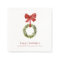 Minimalist Red Bow Christmas Wreath