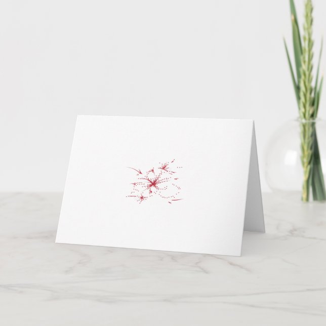 Minimalist Red Burst Card | Elegant Folded Design (Front)