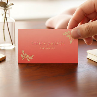 Minimalist red Business Card