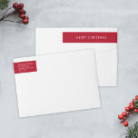 Minimalist Red Christmas Return Address  Wrap Around Label<br><div class="desc">Elevate your holiday correspondence with our elegant,  minimalistic wrap-around return address label,  showcasing classic white typography that spells 'Merry Christmas' against a vibrant cherry red-pink background. Customise the text effortlessly to add your personal touch. This simple,  contemporary Christmas design is sure to make a statement during the holiday season!</div>