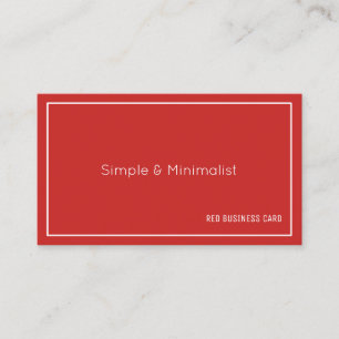 Minimalist red colour business card