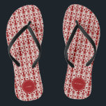 Minimalist Red Double Happiness Chinese Wedding Flip Flops<br><div class="desc">Minimalist chinese double happiness design in simple red and white pattern. A chic and classy asian themed wedding design for the modern and stylish couple. The double happiness is a very auspicious and good luck symbol used in all oriental weddings and celebrations. Designed by fat*fa*tin. Easy to customise with your...</div>