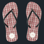 Minimalist Red Double Happiness Chinese Wedding Flip Flops<br><div class="desc">Minimalist chinese double happiness design in simple red and white pattern. A chic and classy asian themed wedding design for the modern and stylish couple. The double happiness is a very auspicious and good luck symbol used in all oriental weddings and celebrations. Designed by fat*fa*tin. Easy to customise with your...</div>