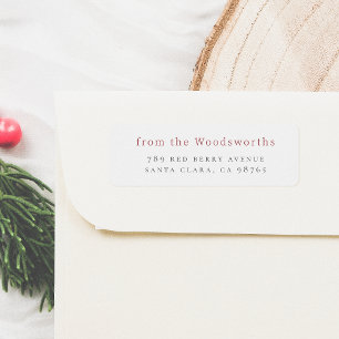 Minimalist Red Family Name