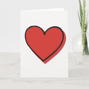Minimalist Red Heart Card