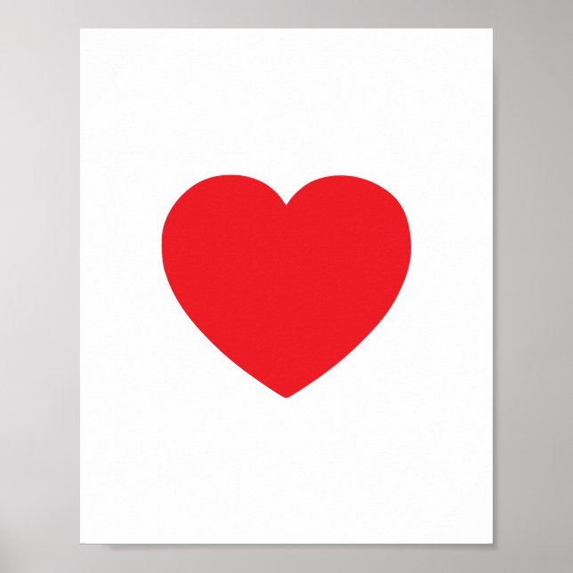Minimalist Red Heart Poster (Front)