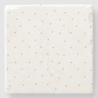Minimalist Red Hearts Marble Stone Coaster