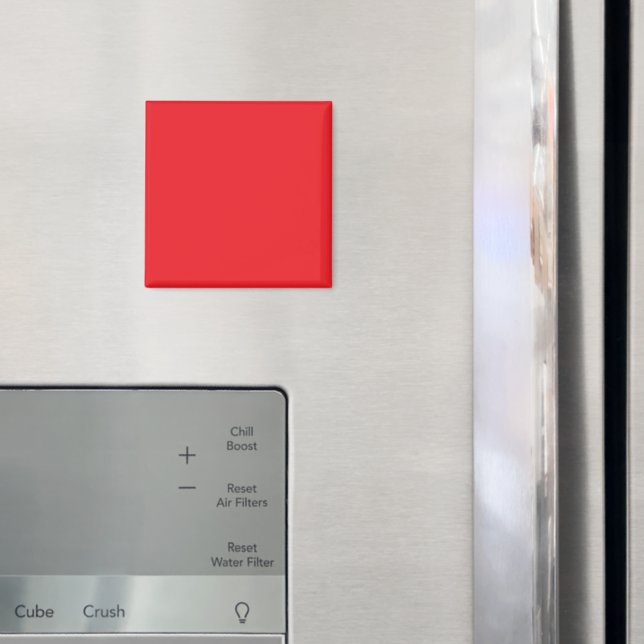 Minimalist Red Luxe Statement Magnet (In Situ (Fridge))