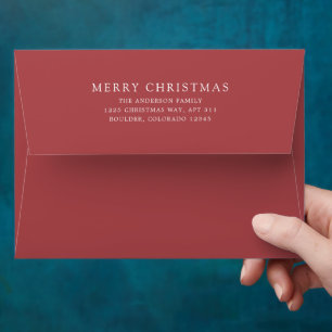 Minimalist Red Modern Christmas Envelope