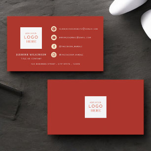 Minimalist Red Modern Professional Business Card
