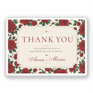Minimalist Red Rose Elegant Floral Classic Rose