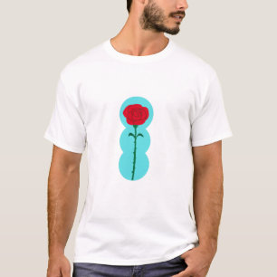 Minimalist Red Rose – Romantic Floral Design T-Shirt