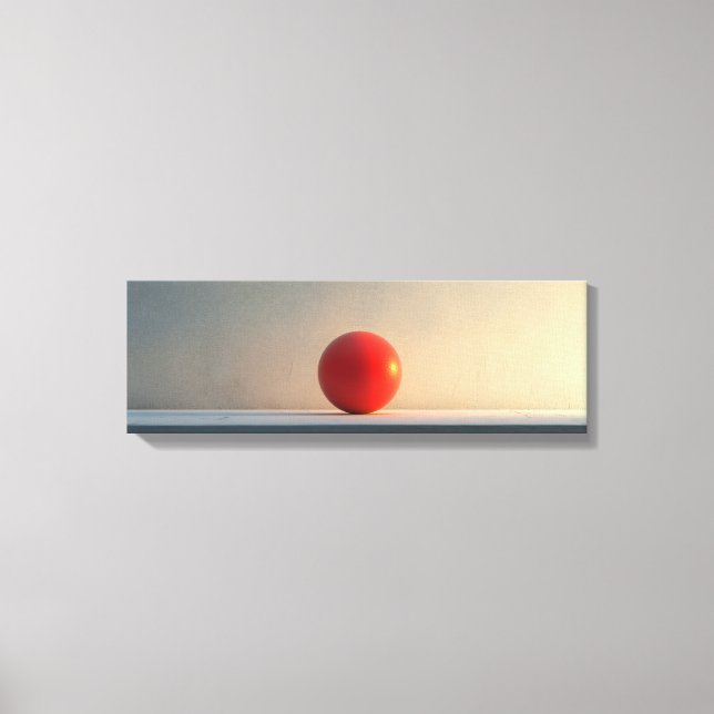 Minimalist Red Sphere Canvas Print (Front)