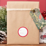 Minimalist Red To And From Christmas Gift Classic Round Sticker<br><div class="desc">Give your stationary a clean look with these Minimalist Red To And From Stickers. You can even change the text and make it your own.</div>