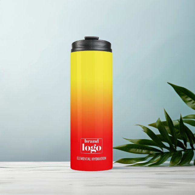 Minimalist Red Yellow Gradient Elemental Logo Thermal Tumbler (Creator Uploaded)