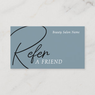 Minimalist refined referral  business card