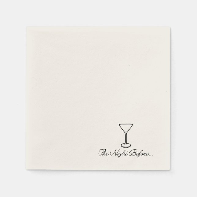 Minimalist Rehearsal dinner Napkin (Front)