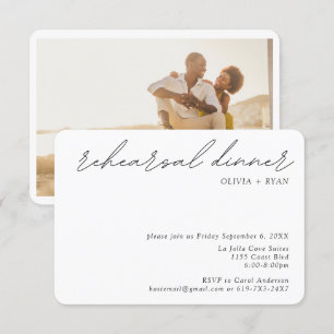 Minimalist Rehearsal Dinner Small Enclosure Card