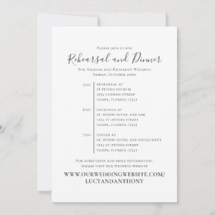 Minimalist Rehearsal Dinner Timeline Template