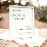 Minimalist Rehearsal Dinner Welcome Sign Poster<br><div class="desc">This lovely Customisable Rehearsal Welcome Sign features a clean black and white minimalist design- a perfect way to warmly welcome your guests to your rehearsal dinner or special event. Easily edit most wording to match your style! Text and background colours are fully editable —> click the "Customise Further" button to...</div>