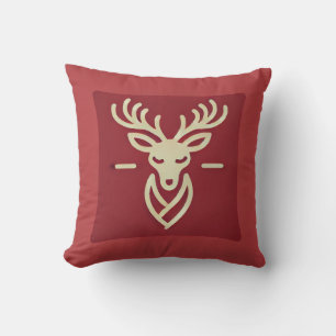 Minimalist Reindeer Design – Elegant Holiday Decor Cushion