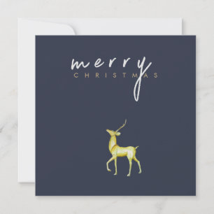 Minimalist Reindeer Merry Christmas Corporate Holiday Card
