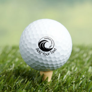 Minimalist Replace logo & Custom Text Golf Balls