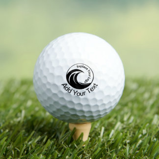 Minimalist Replace logo & Custom Text Golf Balls