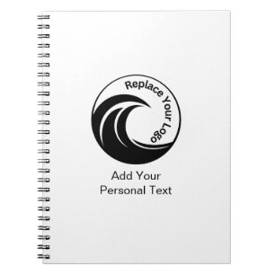 Minimalist Replace logo & Custom Text Notebook