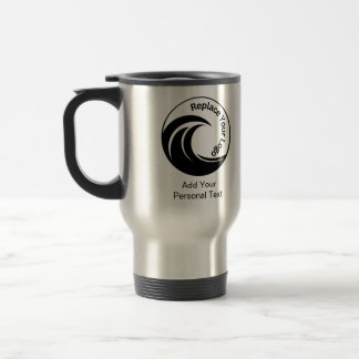 Minimalist Replace logo & Custom Text Travel Mug